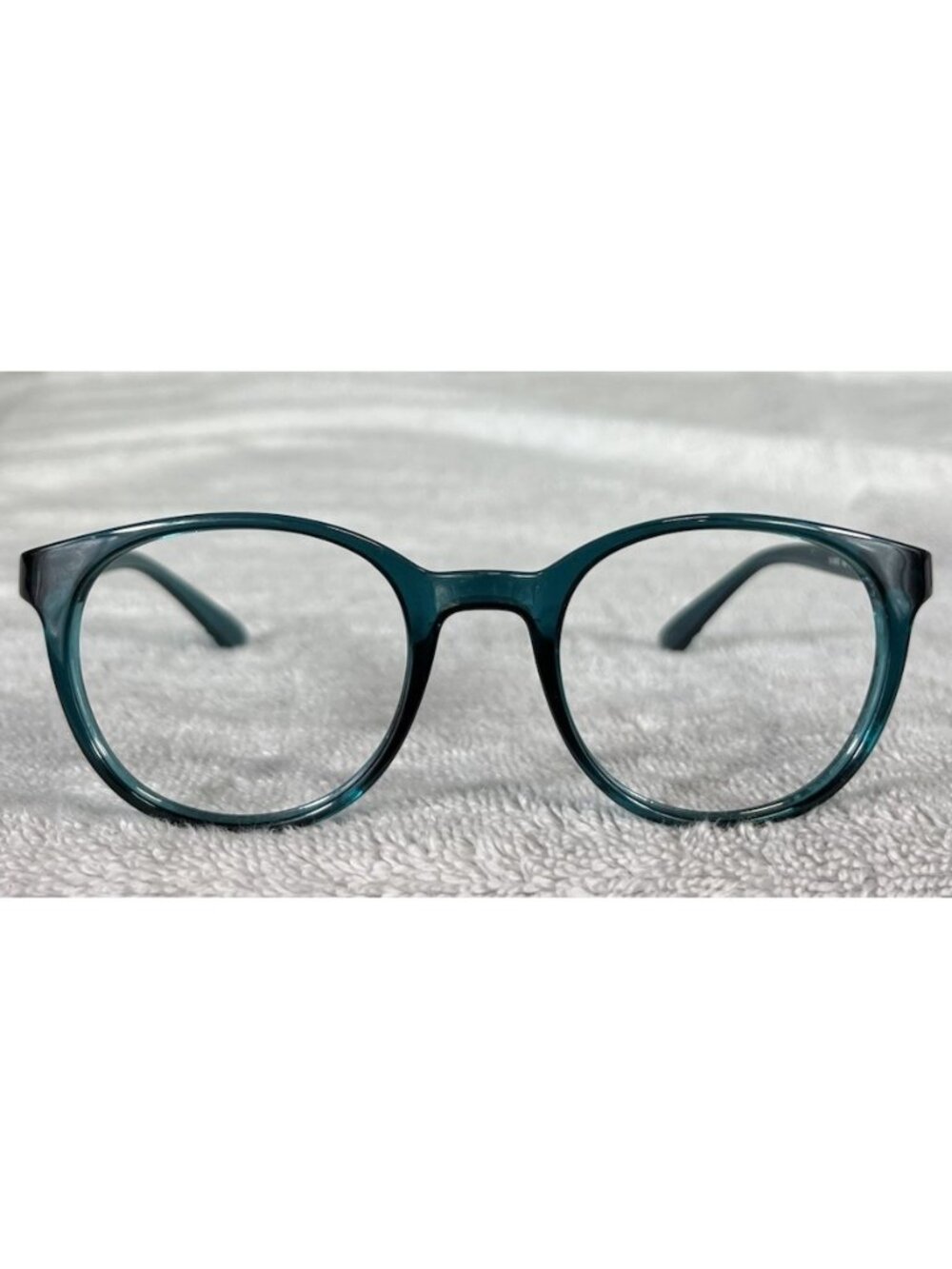 Calvin Klein CK19570 430 Round Teal Blue Clear Eyeglasses Frames Italy 50-20-145 - Picture 4 of 8